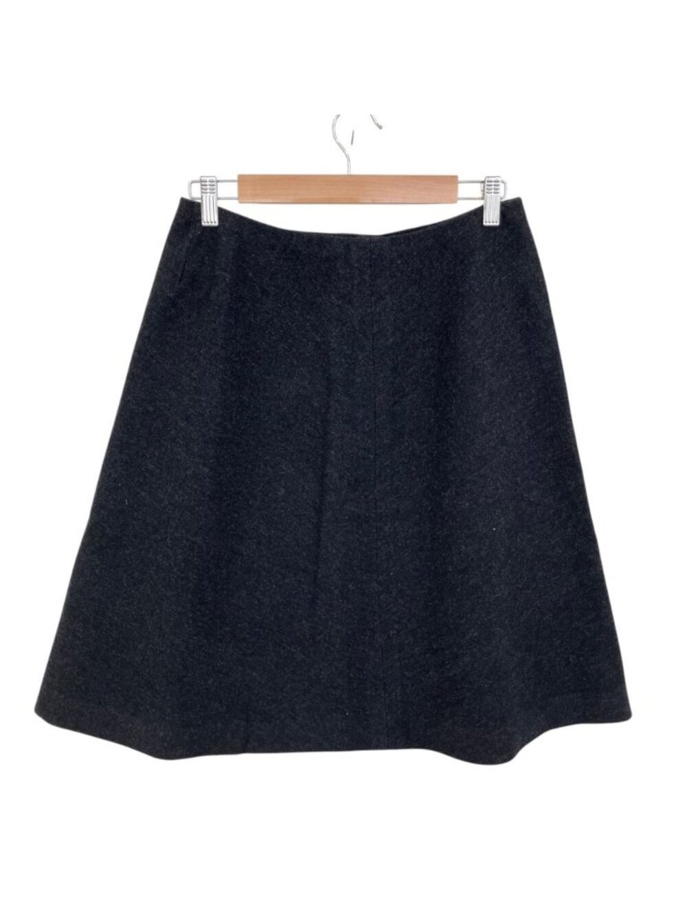 Chanel 00A Vintage Wool Cropped Jacket Wrap Skirt Set Chocol Gray - Picture 11 of 15
